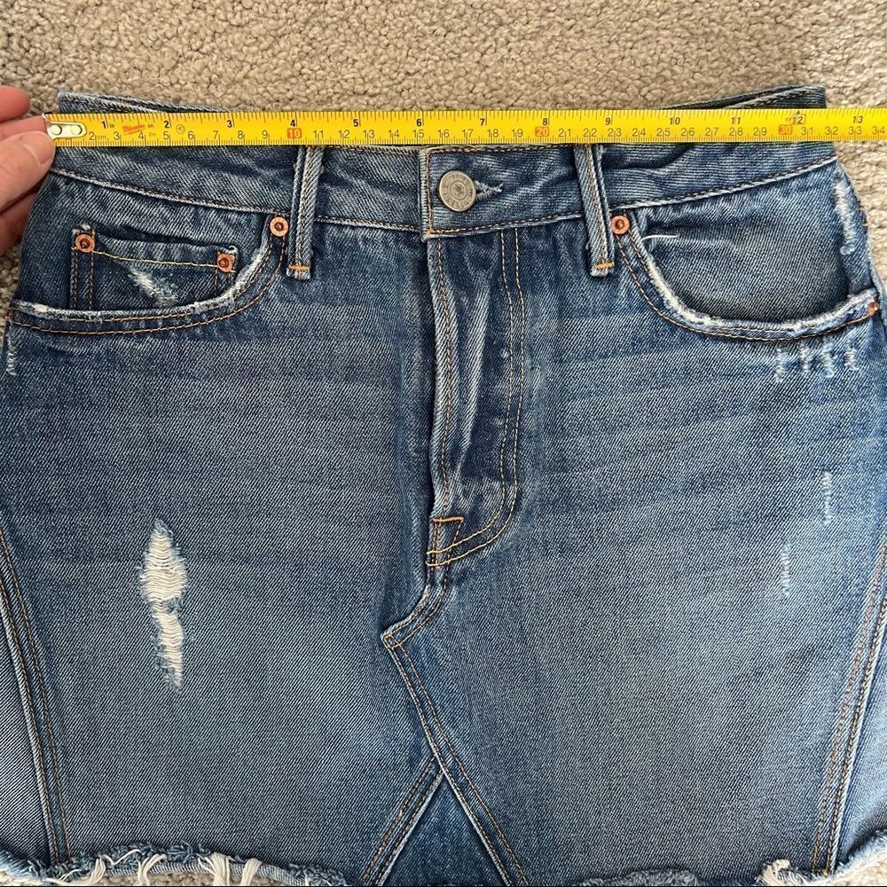 GRLFRND Distressed Denim Mini Skirt  ‘Eva’ - Picture 10 of 12